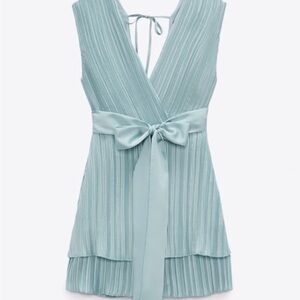 Zara Pleated Romper, Size Small